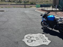 A sportbiker on Route 66
